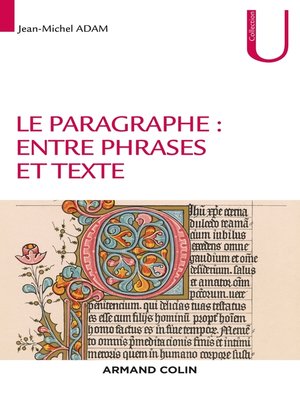 cover image of Le paragraphe